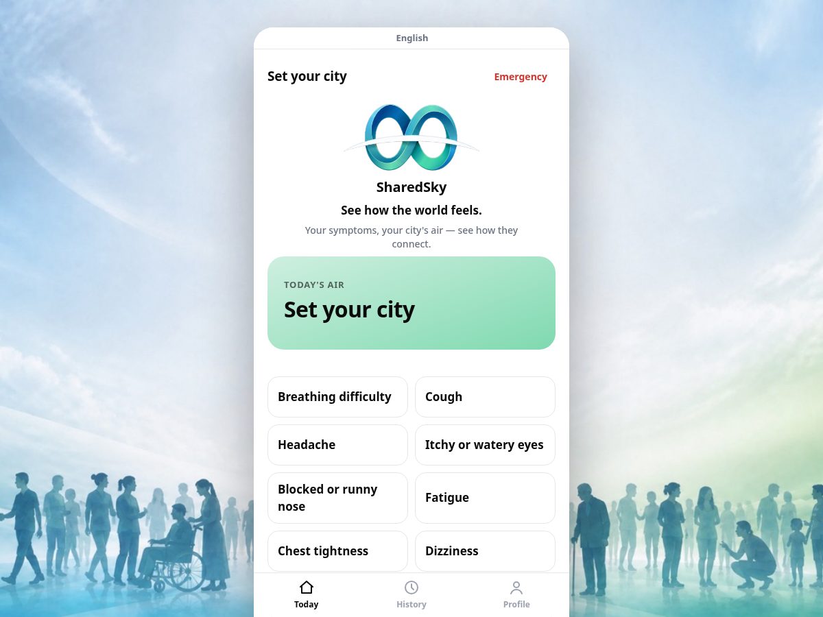 Landing-page snapshot of sharedsky.app