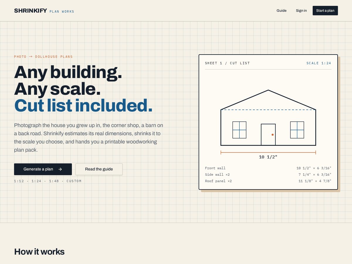 Landing-page snapshot of shrinkify.org