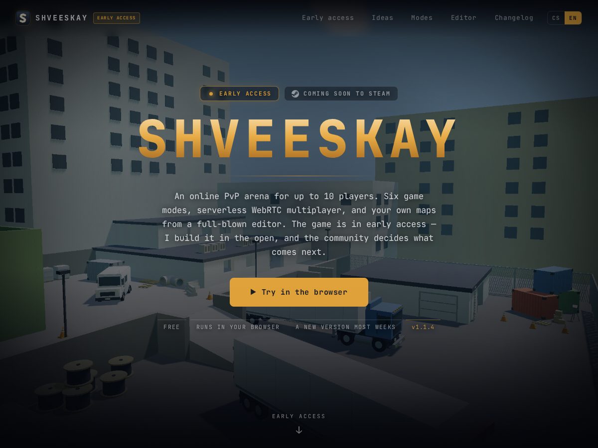 Landing-page snapshot of shveeskay.com