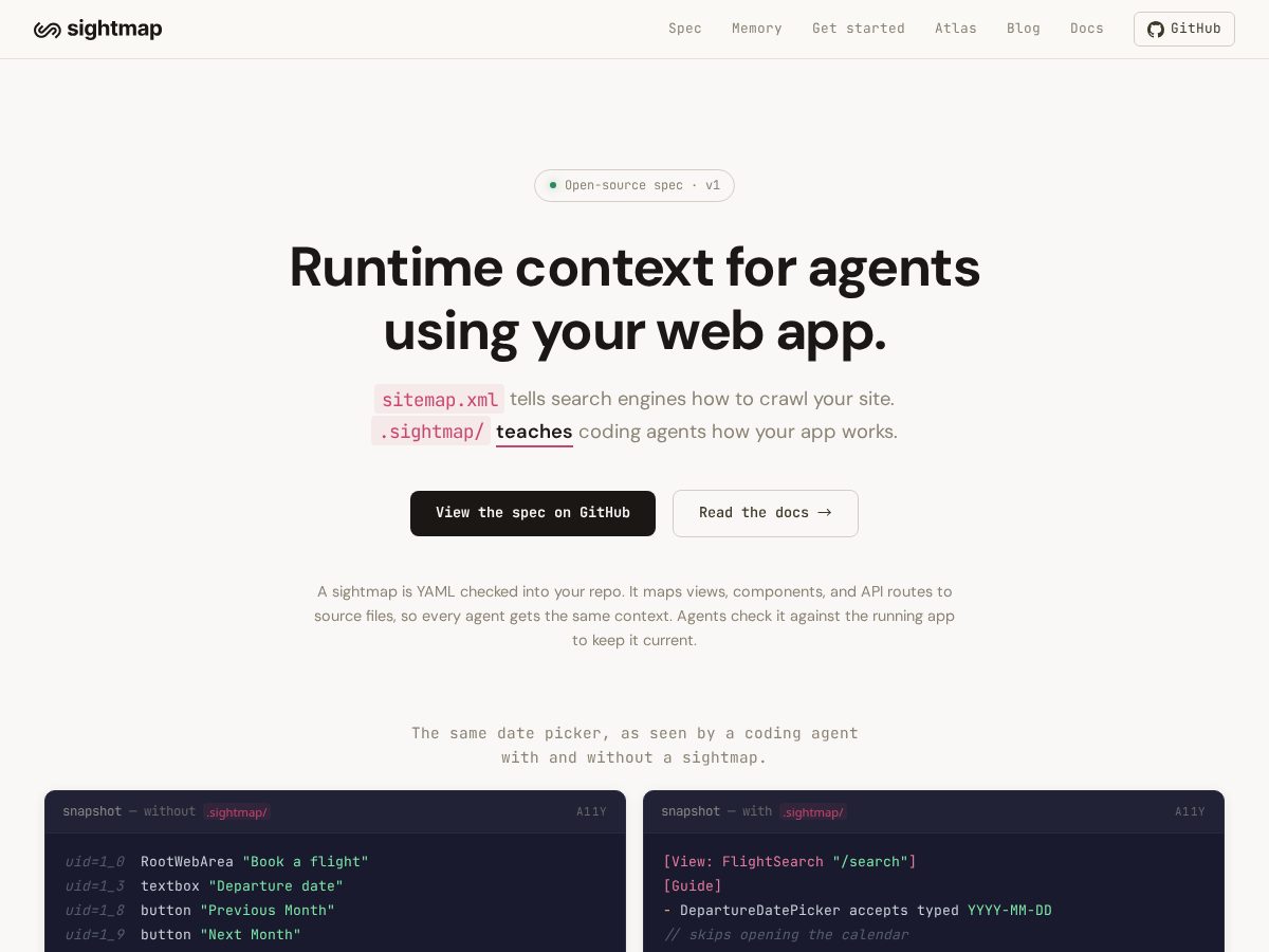 Landing-page snapshot of sightmaps.org