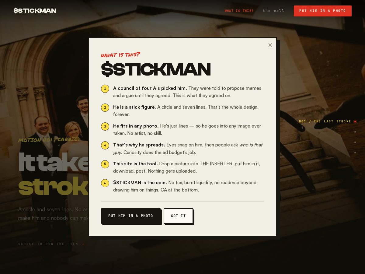 Landing-page snapshot of stick-man.fun