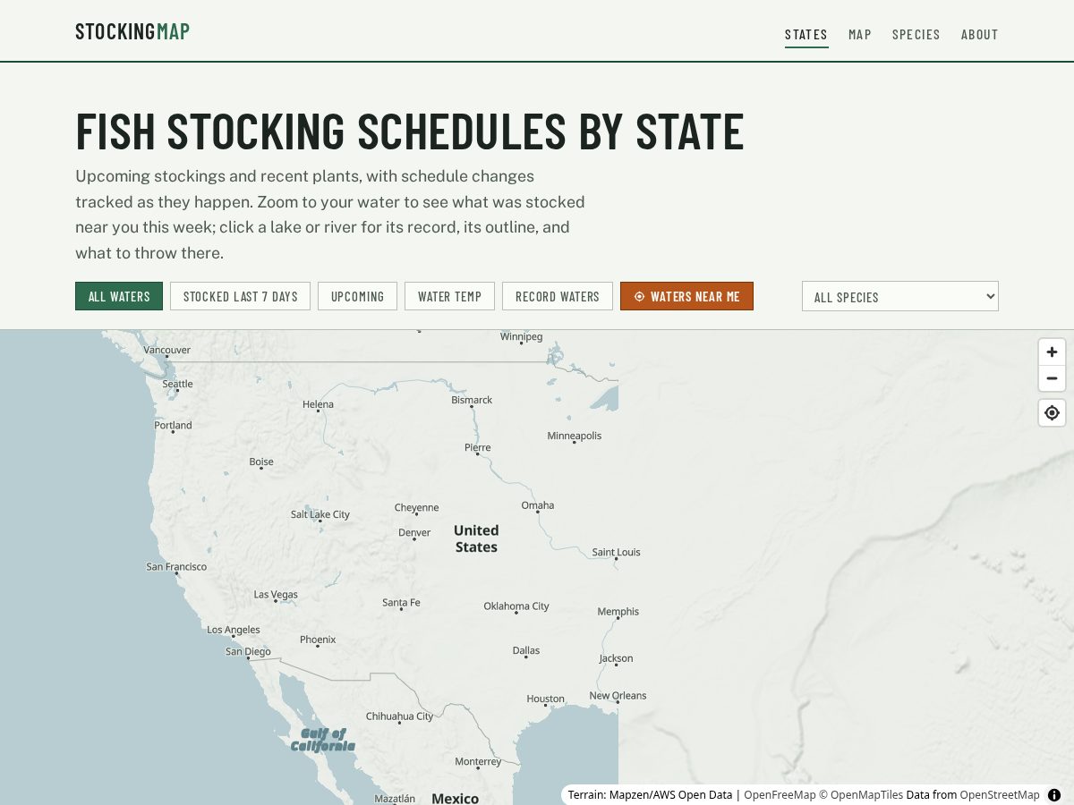 Landing-page snapshot of stockingmap.com