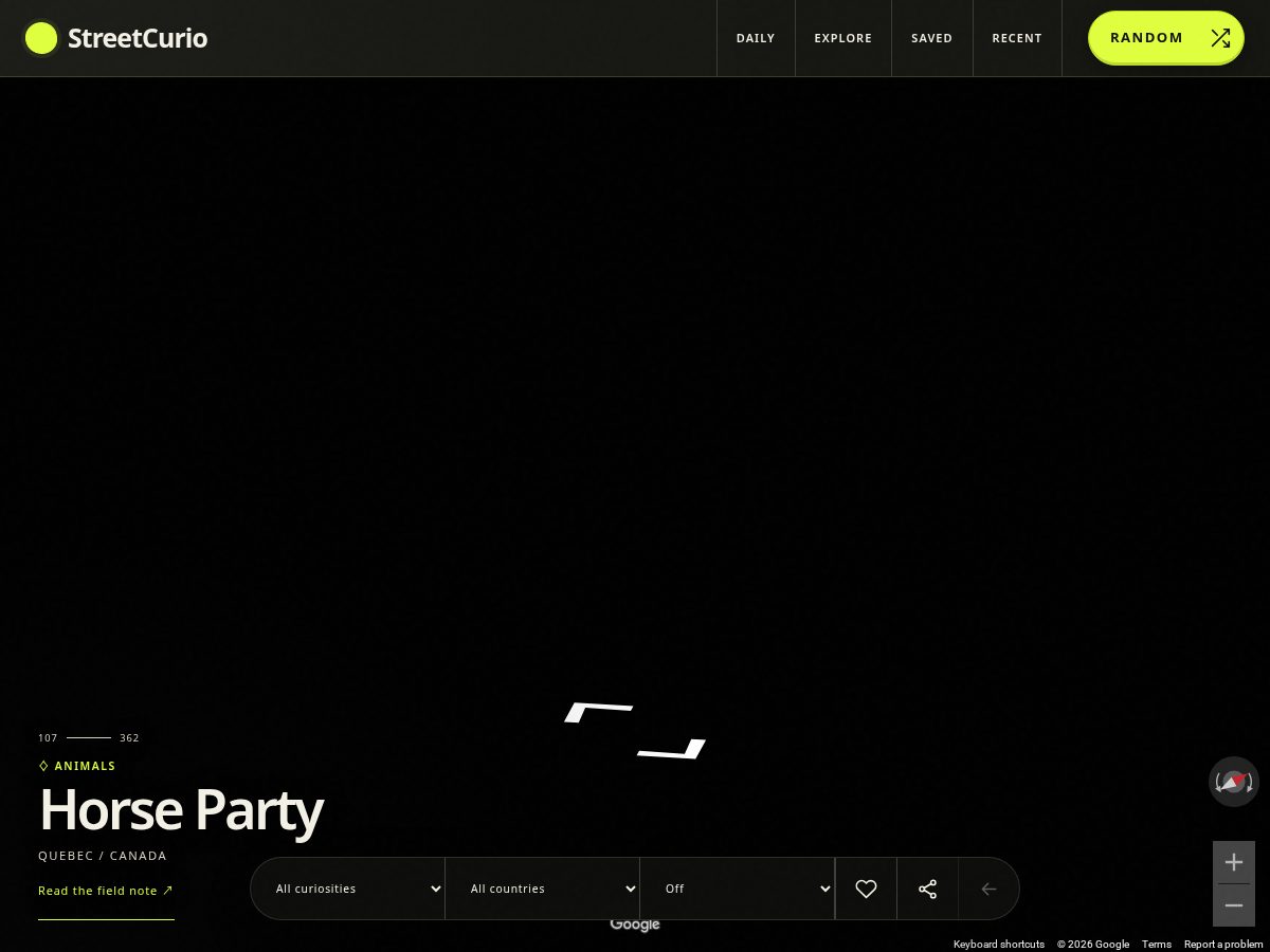 Landing-page snapshot of streetcurio.com