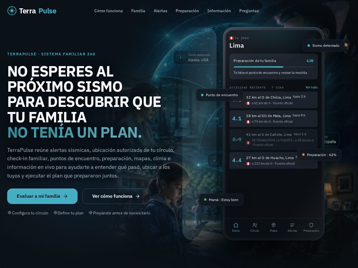 Landing-page snapshot of terrapulse.lat