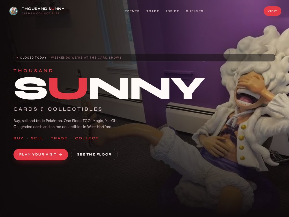 Landing-page snapshot of thousandsunnytcg.com