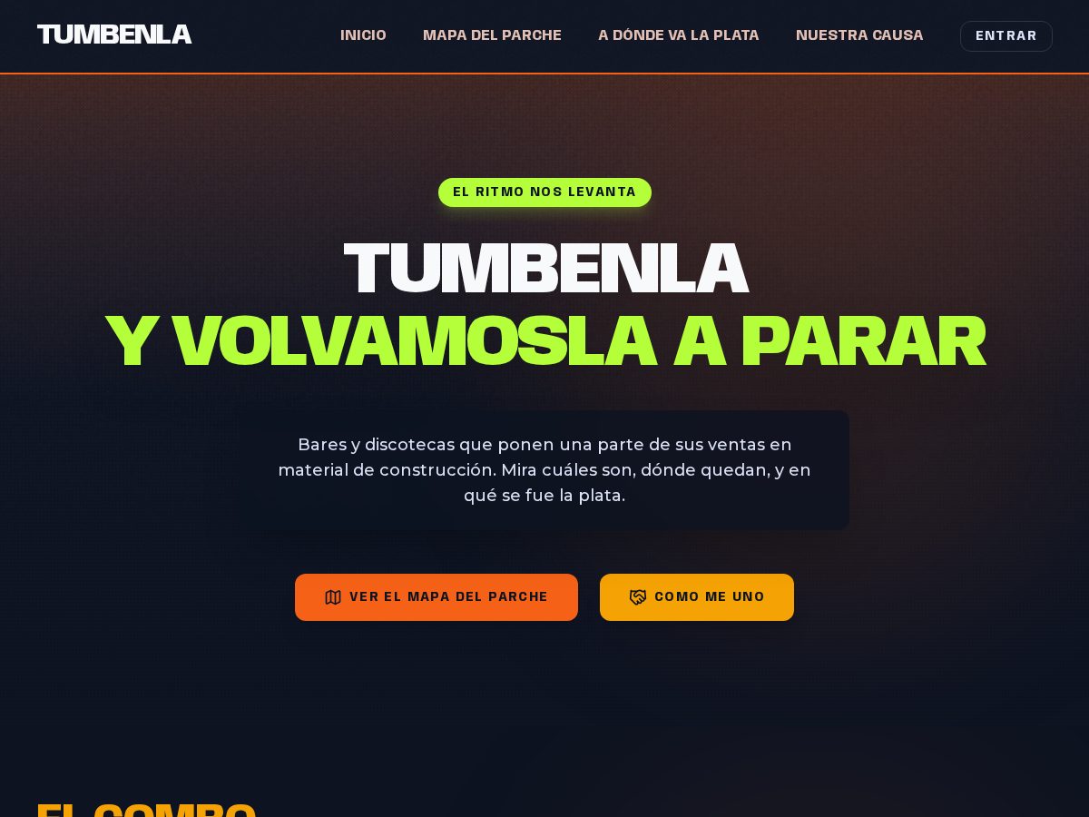 Landing-page snapshot of tumbenla.com