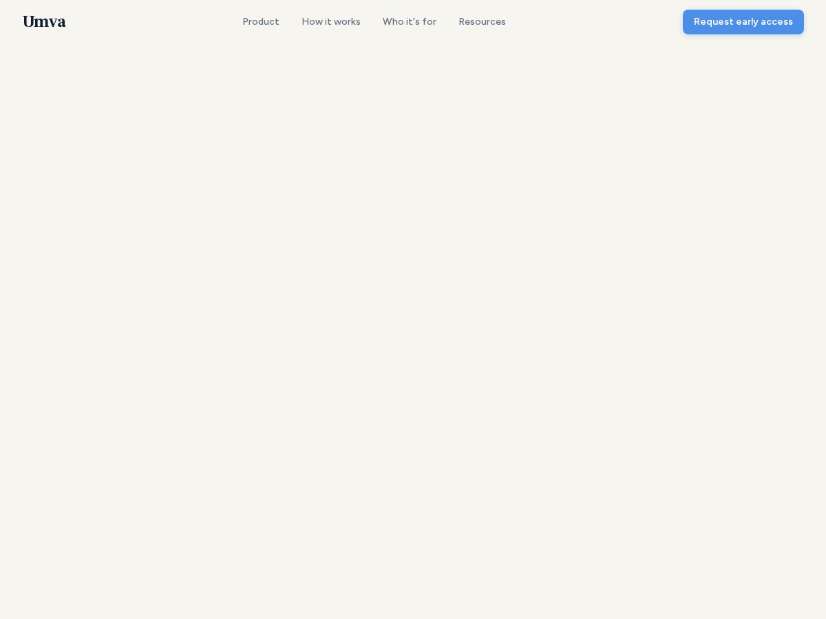 Landing-page snapshot of umvaresearch.app