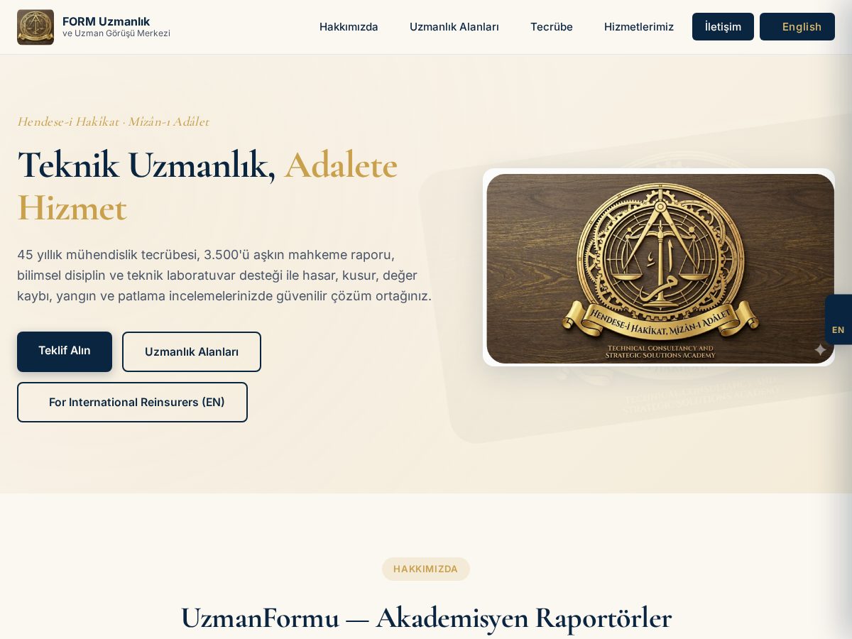 Landing-page snapshot of uzmanformu.com