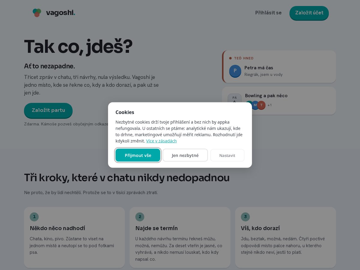 Landing-page snapshot of vagoshi.com