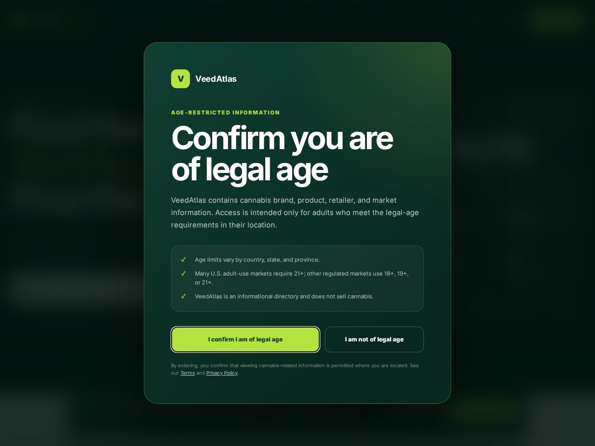 Landing-page snapshot of veedatlas.com