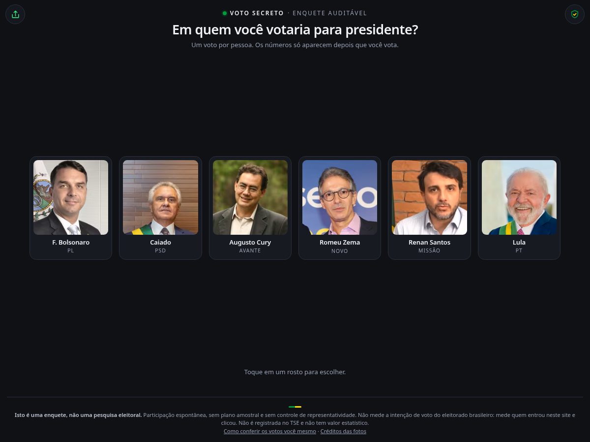 Landing-page snapshot of votosecreto.com