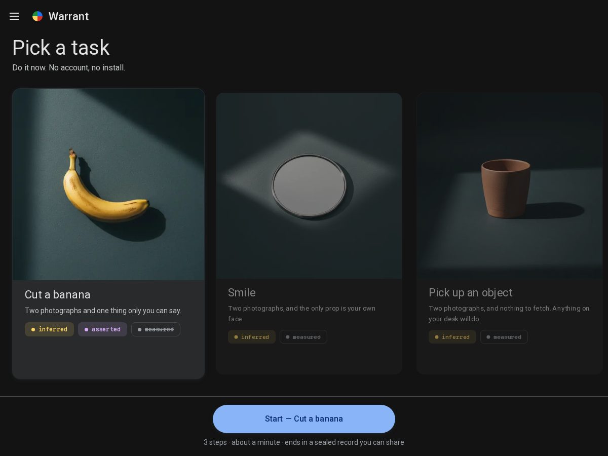 Landing-page snapshot of warrant.tools