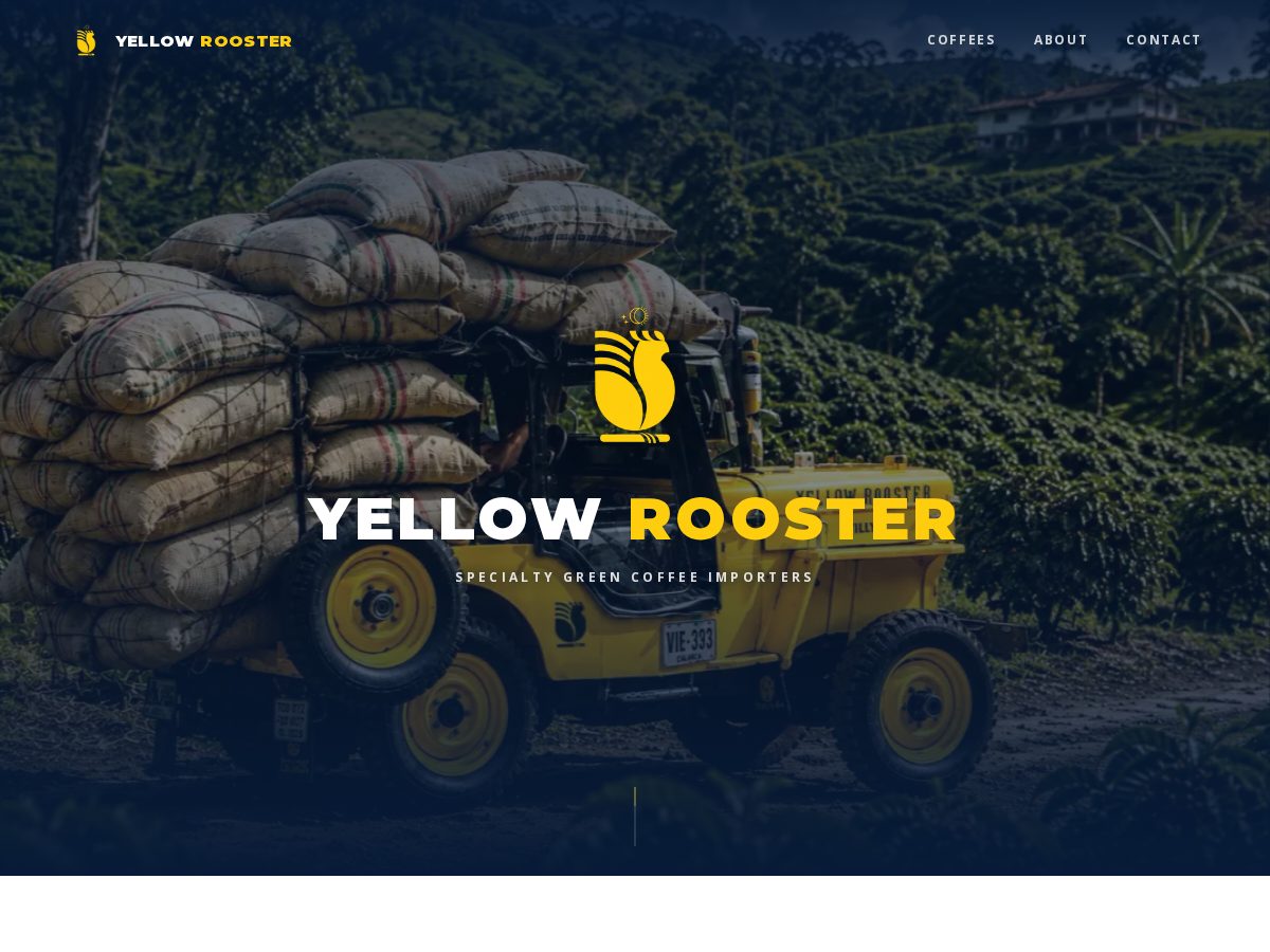 Landing-page snapshot of yrcoffeeimports.com