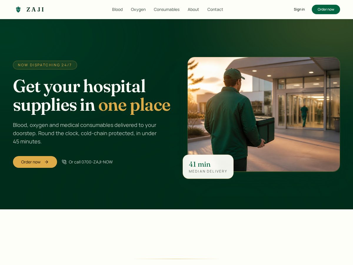 Landing-page snapshot of zaji.app