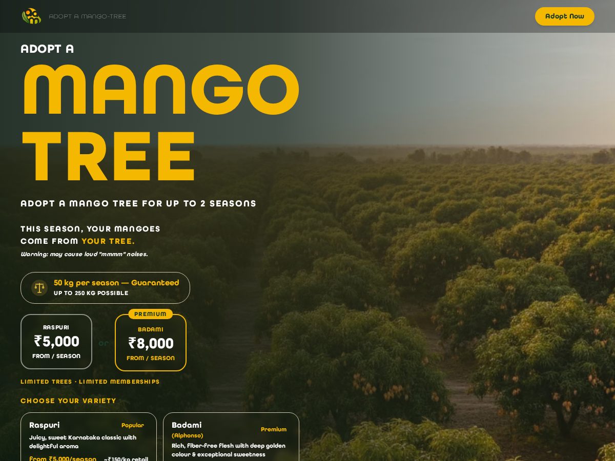 Landing-page snapshot of aamorganic.com