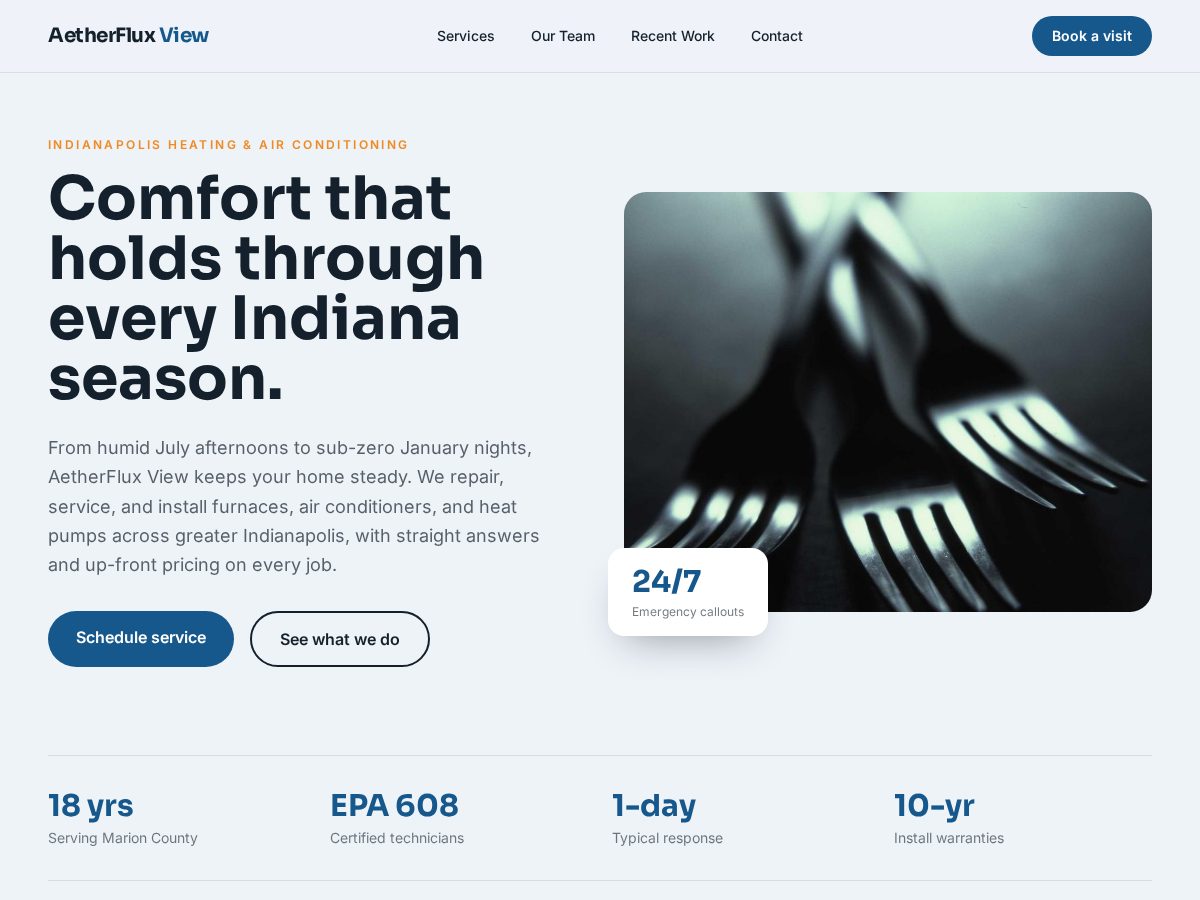 Landing-page snapshot of aetherfluxview.shop