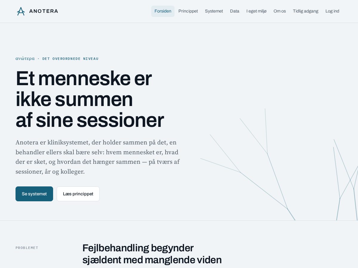 Landing-page snapshot of anotera.clinic