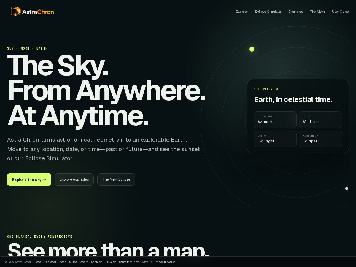 Landing-page snapshot of anytimesky.com