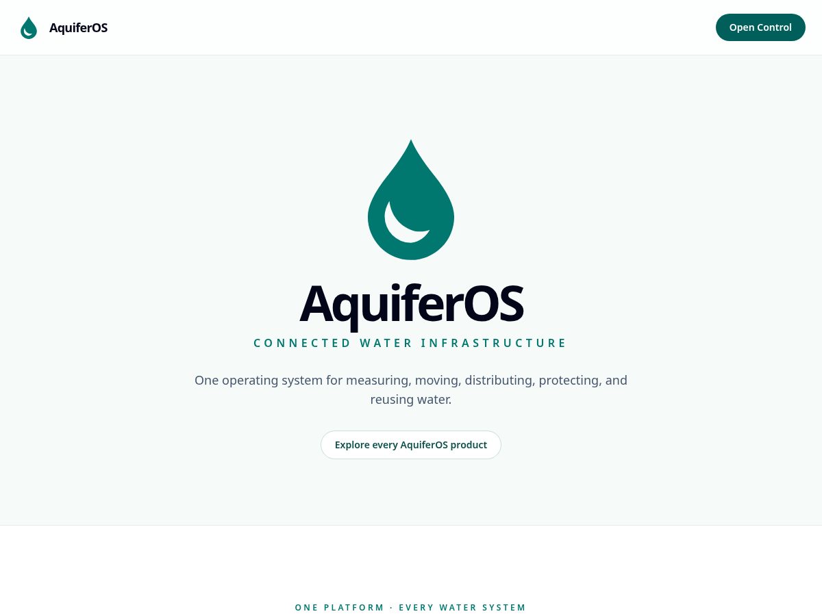 Landing-page snapshot of aquiferos.net