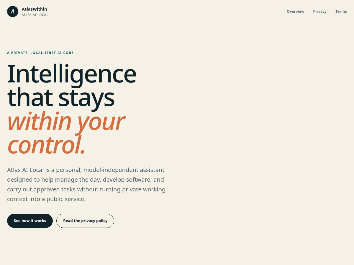 Landing-page snapshot of atlaswithin.net