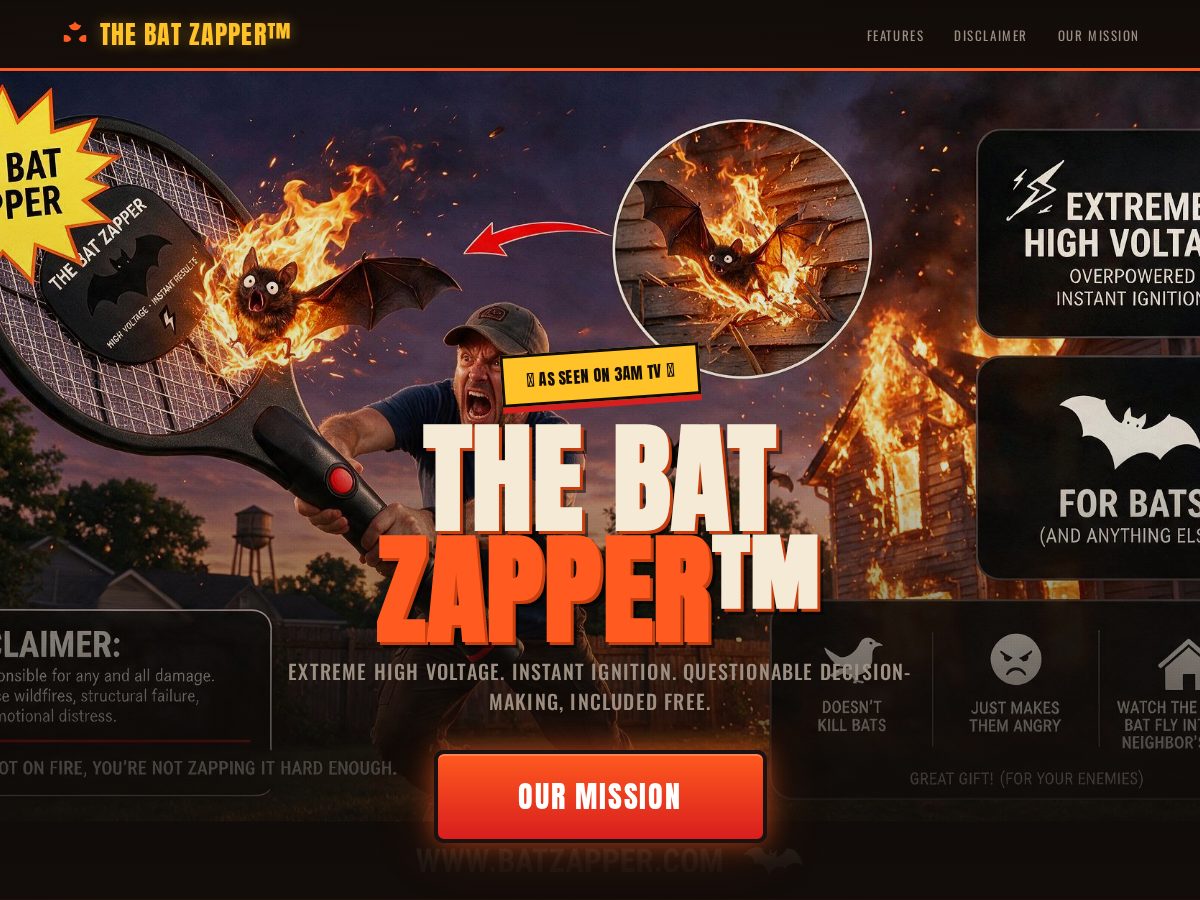 Landing-page snapshot of batzapper.com