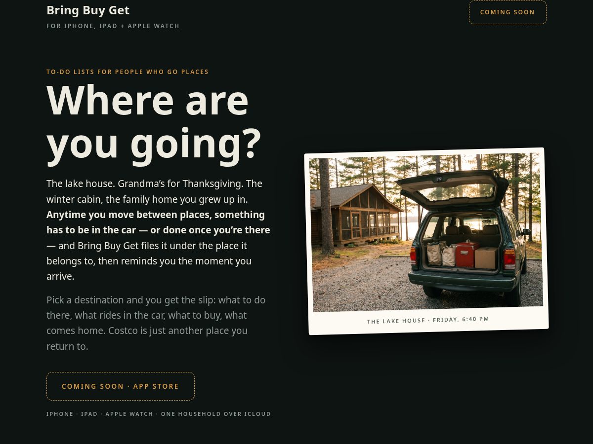 Landing-page snapshot of bringbuyget.com