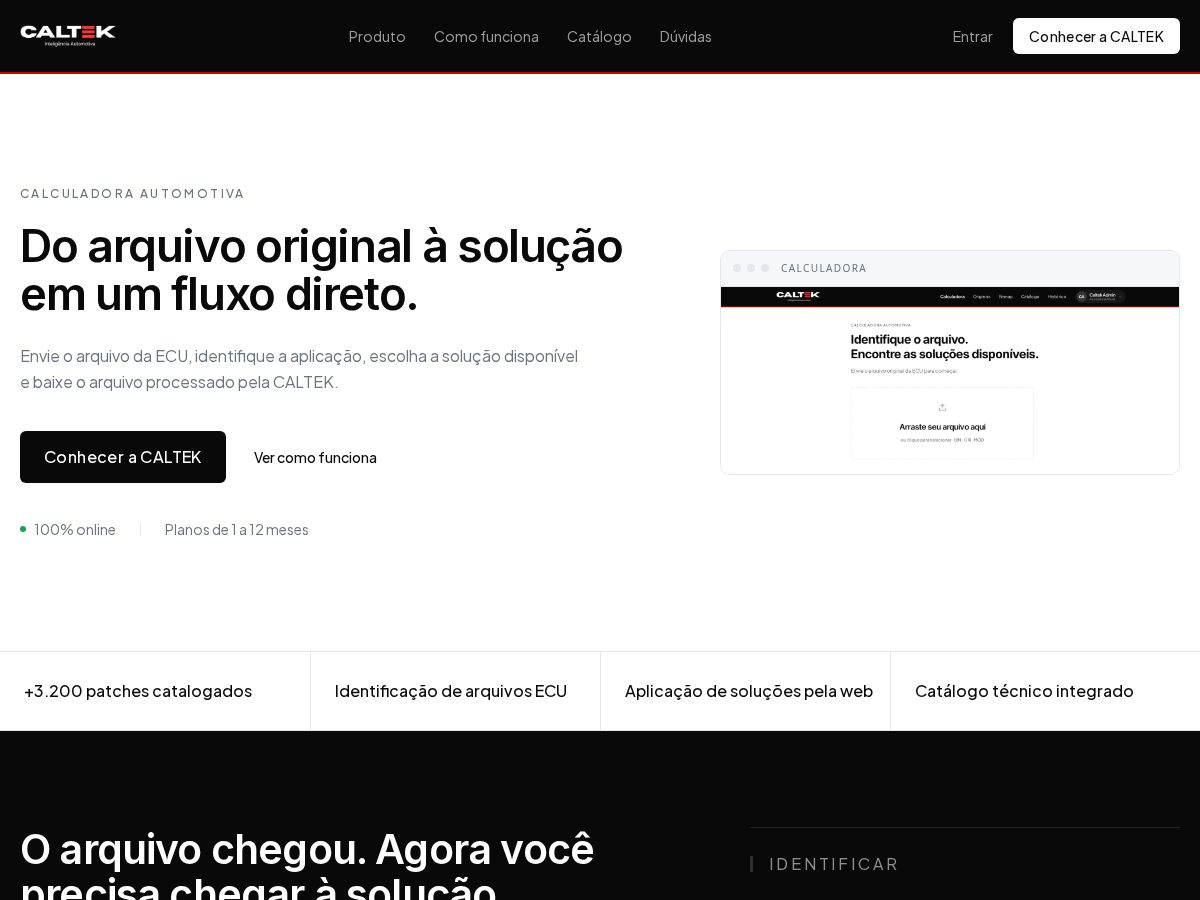 Landing-page snapshot of caltekbrasil.com