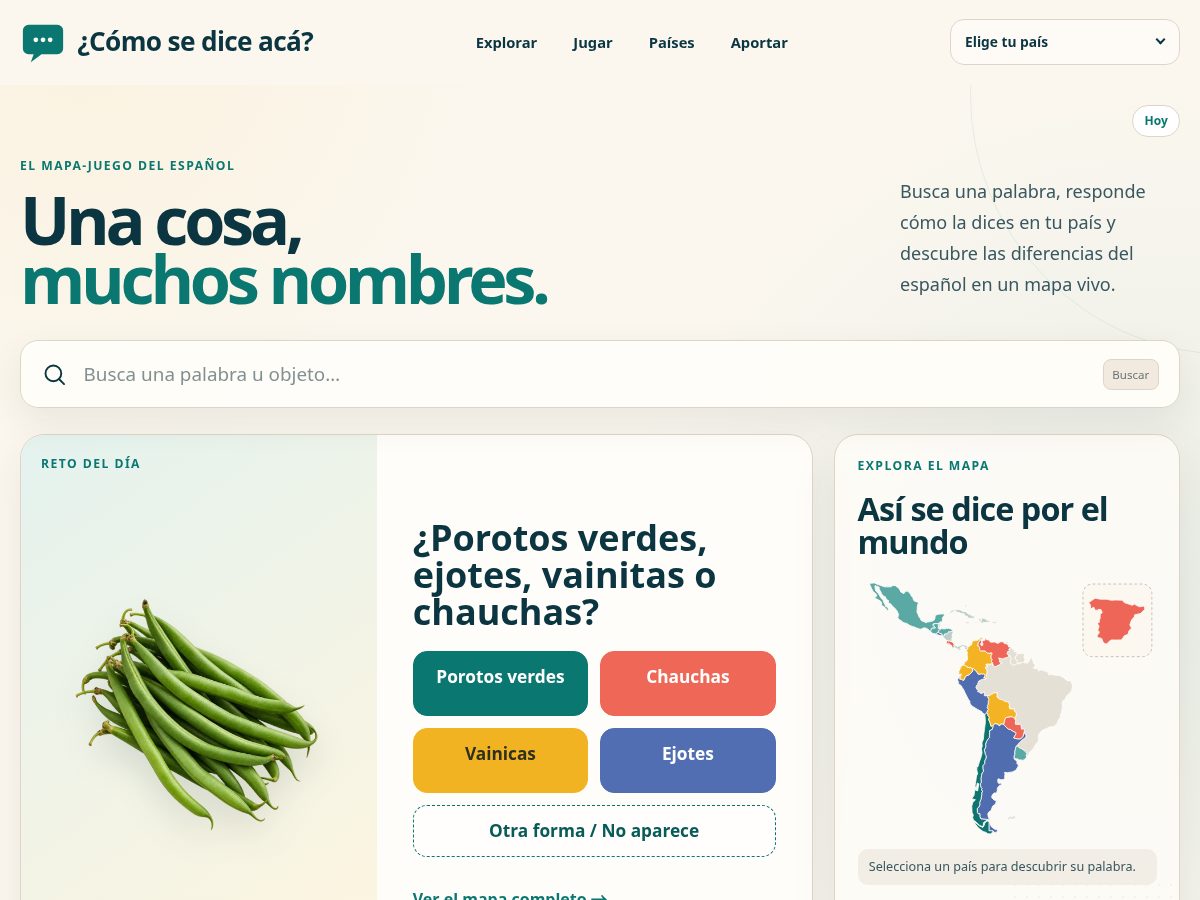 Landing-page snapshot of comosediceaca.com