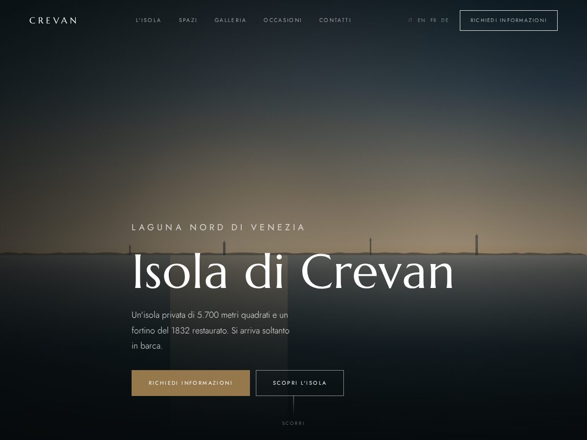 Landing-page snapshot of crevan.info