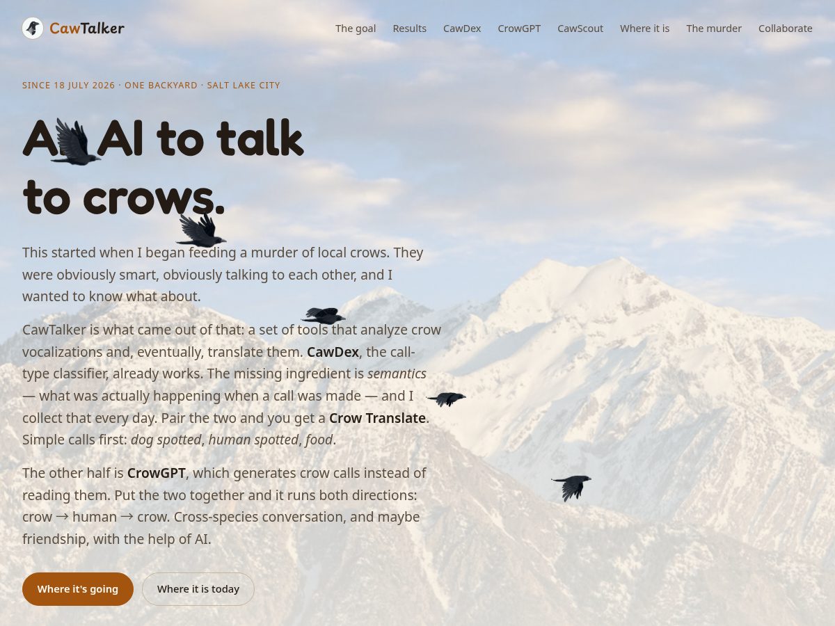 Landing-page snapshot of crowgpt.org