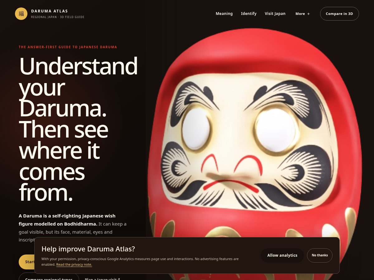 Landing-page snapshot of darumaatlas.com