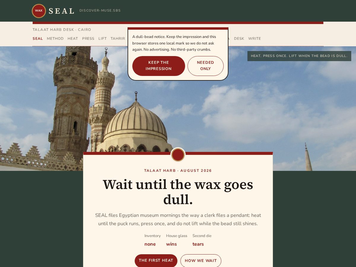 Landing-page snapshot of discover-muse.sbs