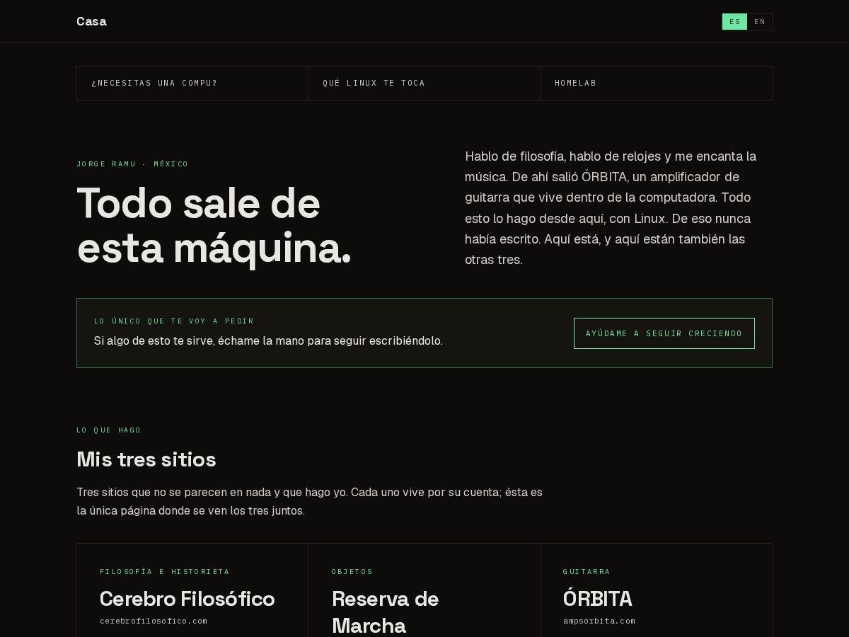 Landing-page snapshot of disidentes.org