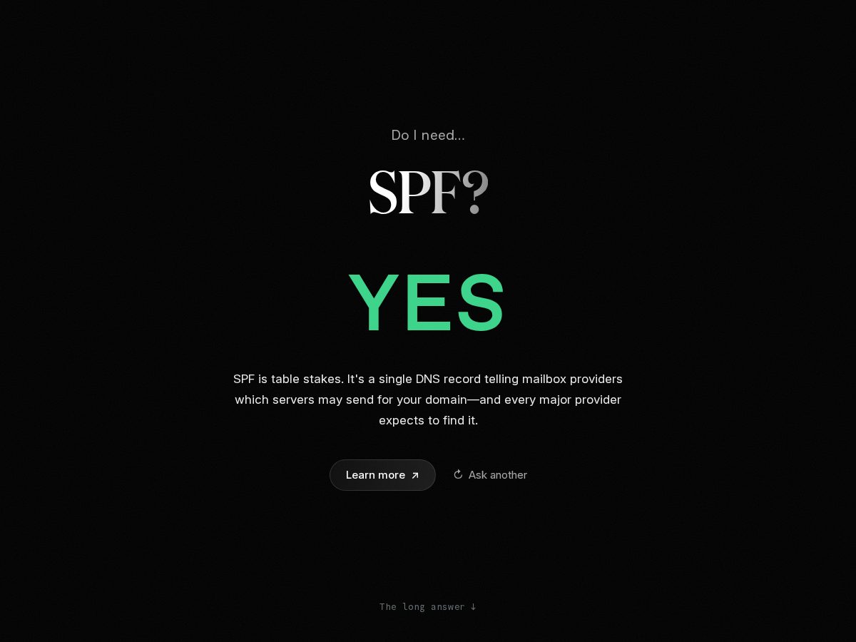Landing-page snapshot of doineed.email
