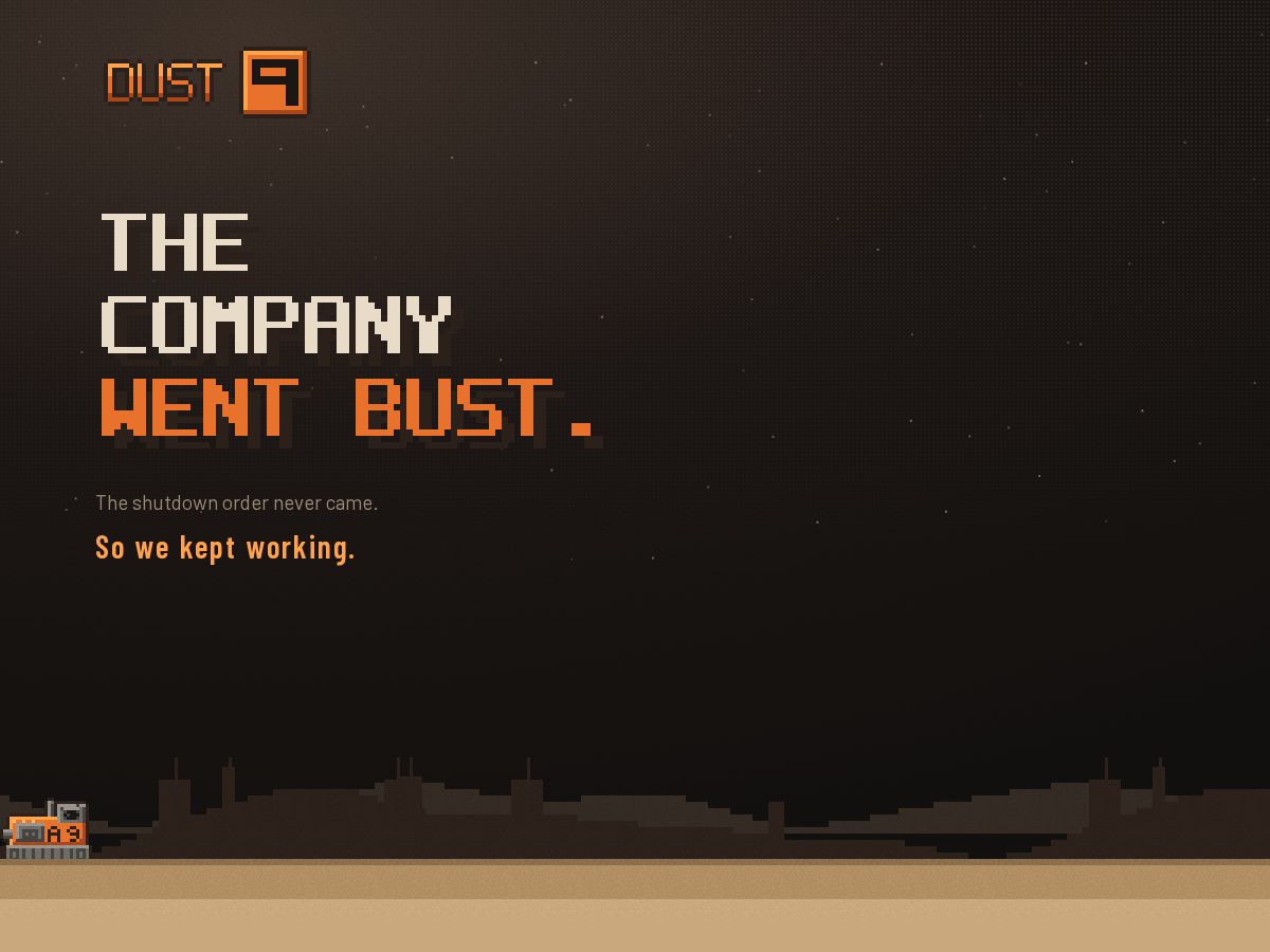 Landing-page snapshot of dust9.games