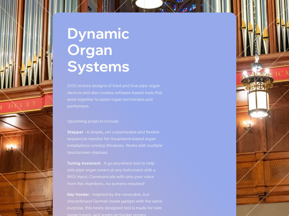 Landing-page snapshot of dynamicorgansystems.com