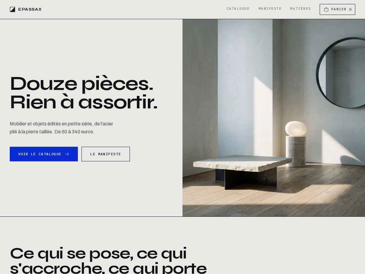 Landing-page snapshot of epassax.com