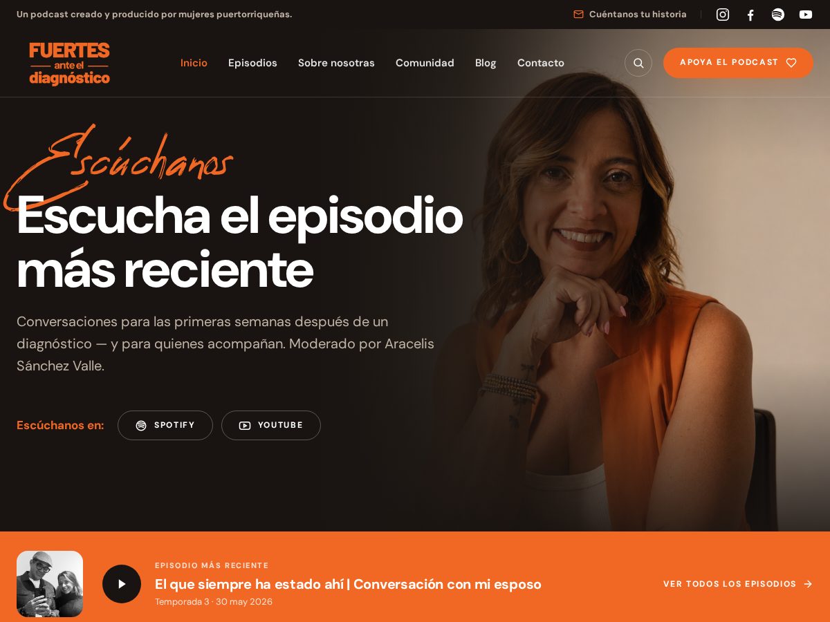 Landing-page snapshot of fuertesanteeldiagnostico.com