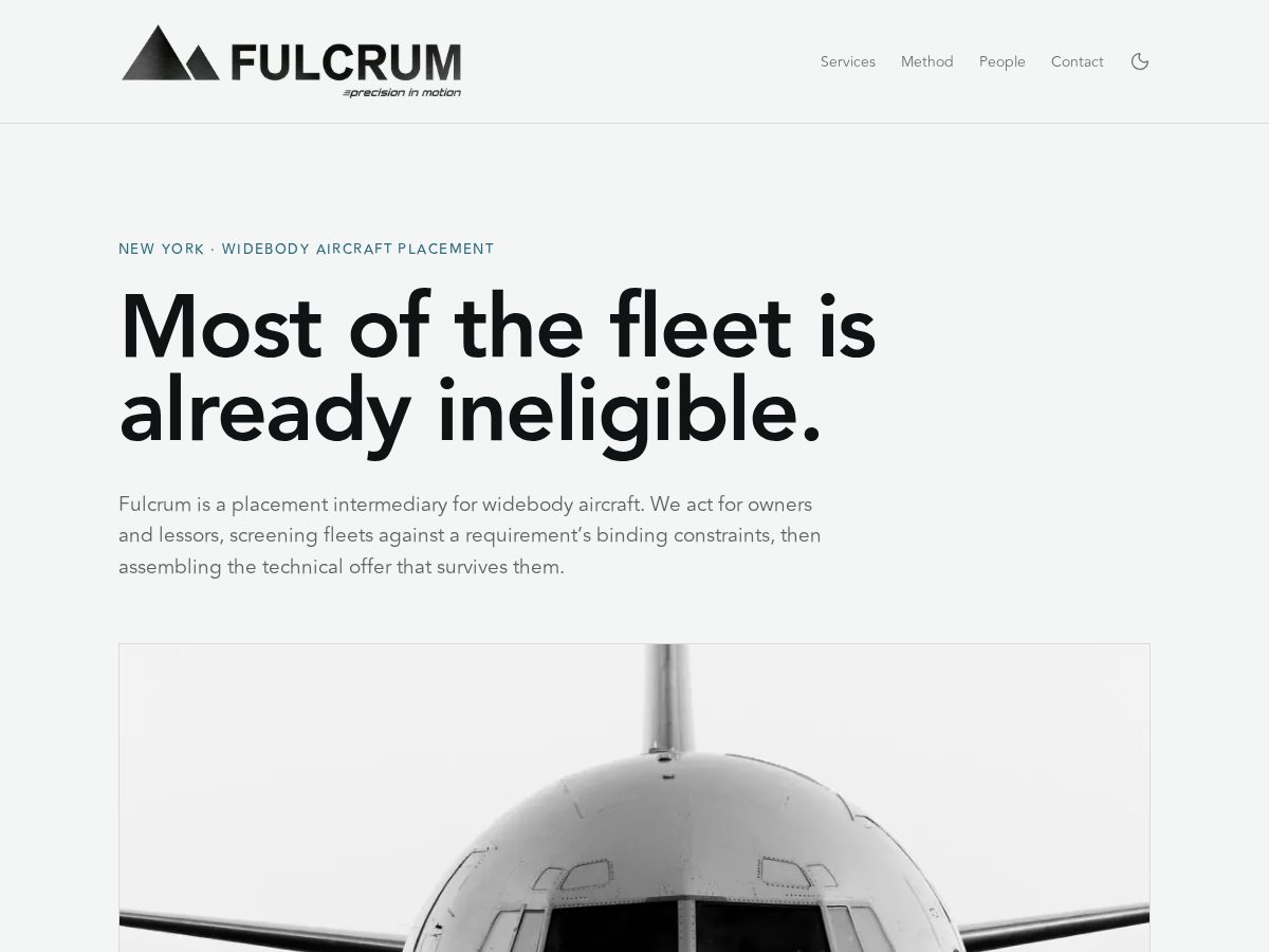 Landing-page snapshot of fulcrumtriad.com
