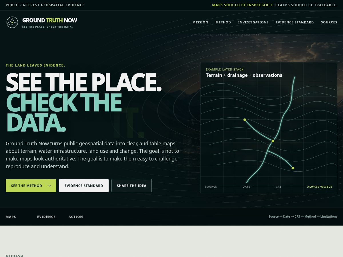 Landing-page snapshot of groundtruthnow.org