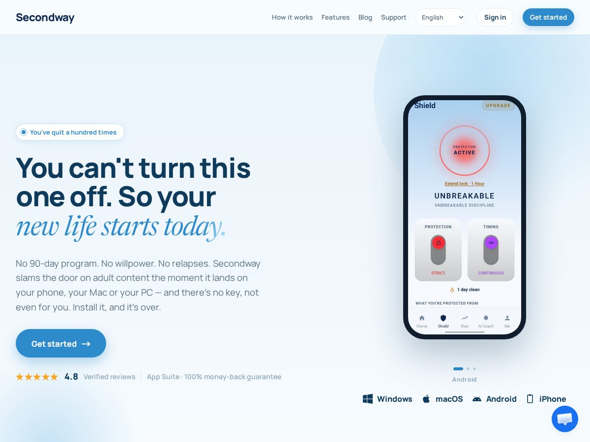 Landing-page snapshot of growsecondway.com