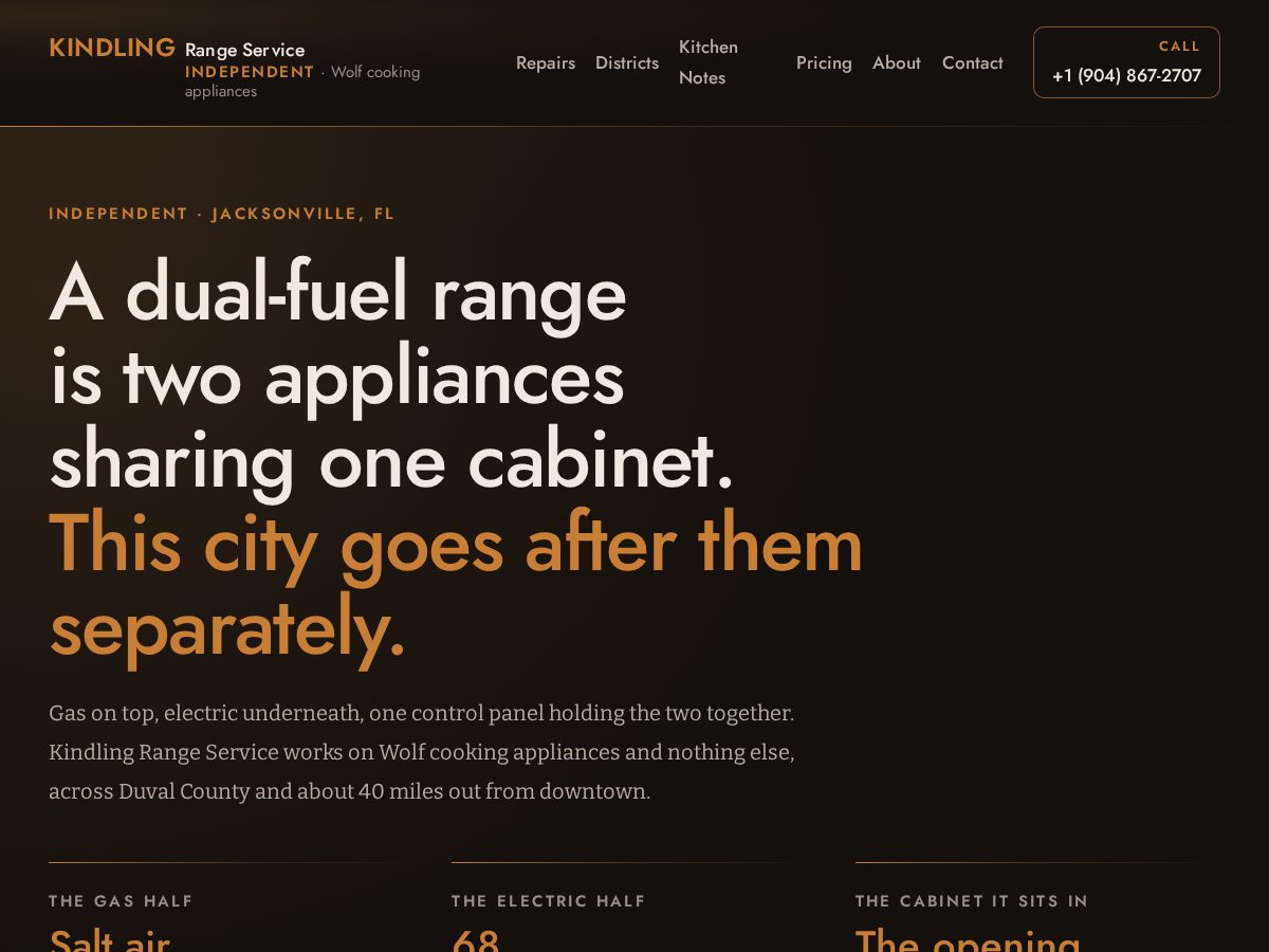 Landing-page snapshot of jaxwolfco.com