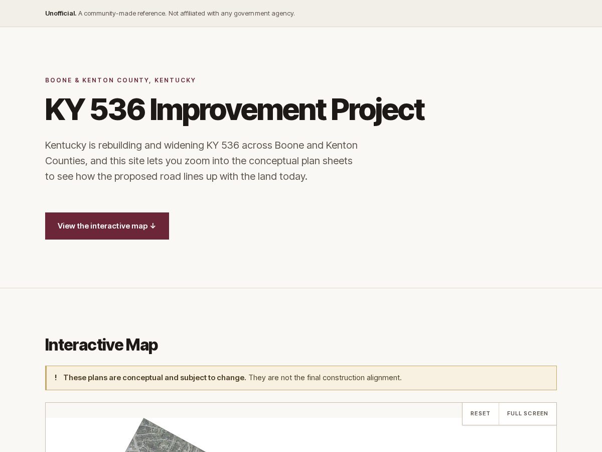 Landing-page snapshot of ky536.fyi