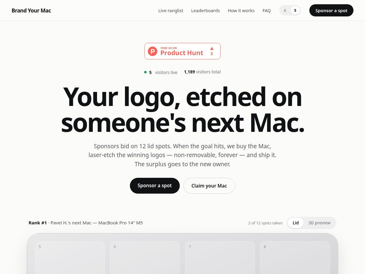 Landing-page snapshot of lidbrand.com