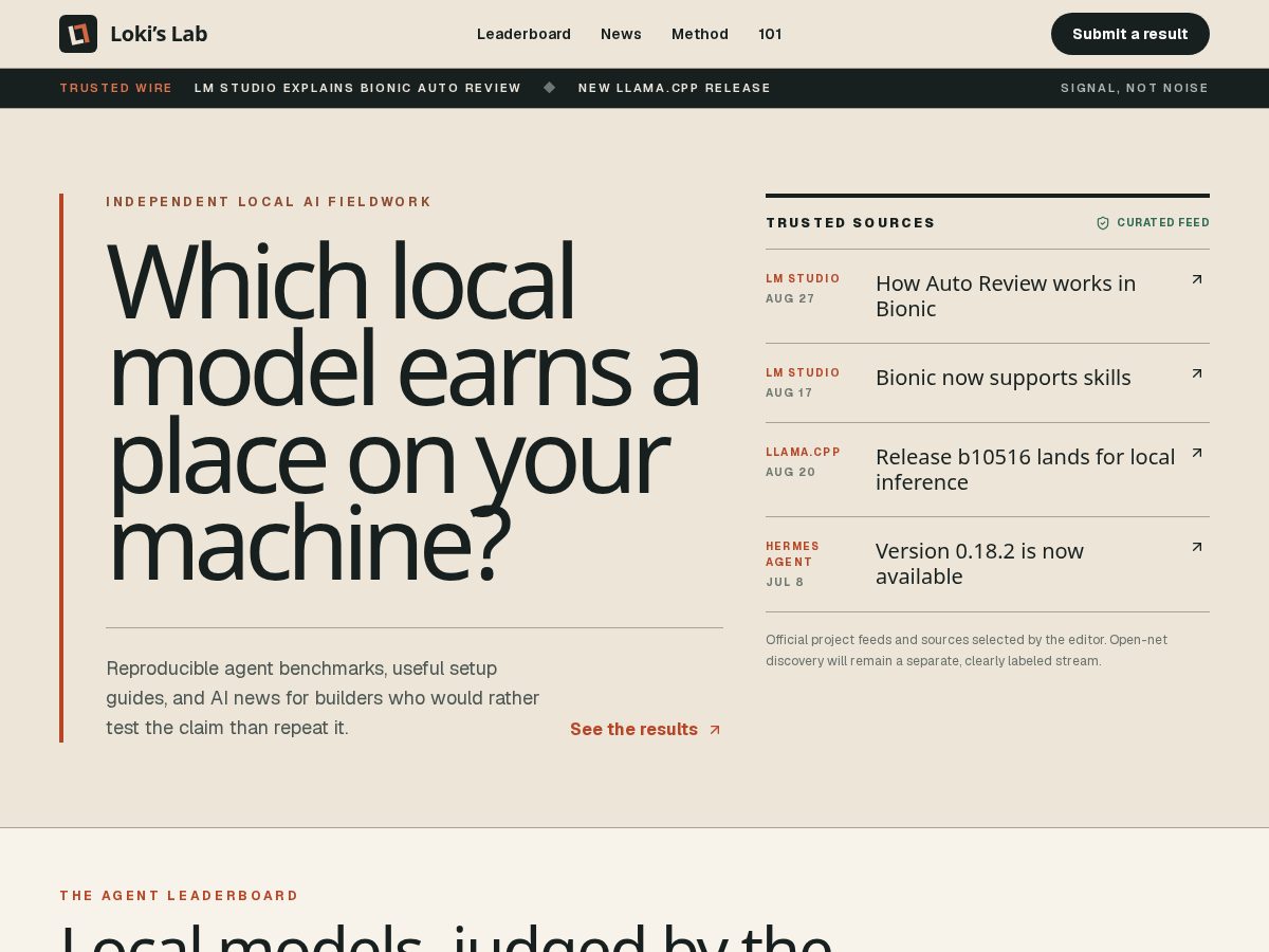 Landing-page snapshot of lokislab.org