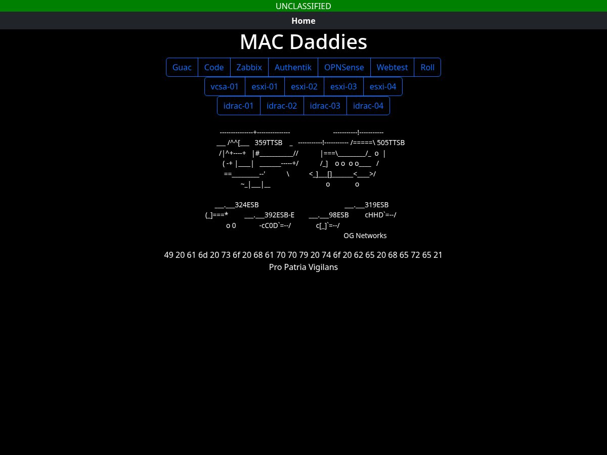 Landing-page snapshot of macdads.net