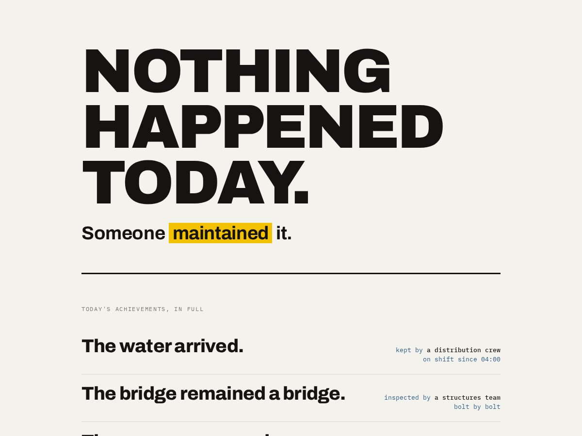 Landing-page snapshot of maintenancesociety.org