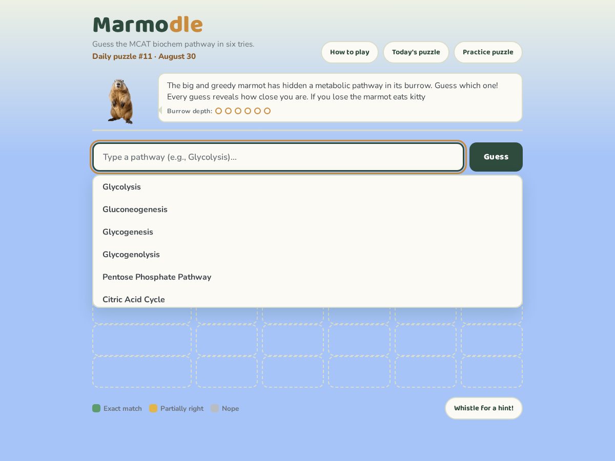 Landing-page snapshot of marmodle.com