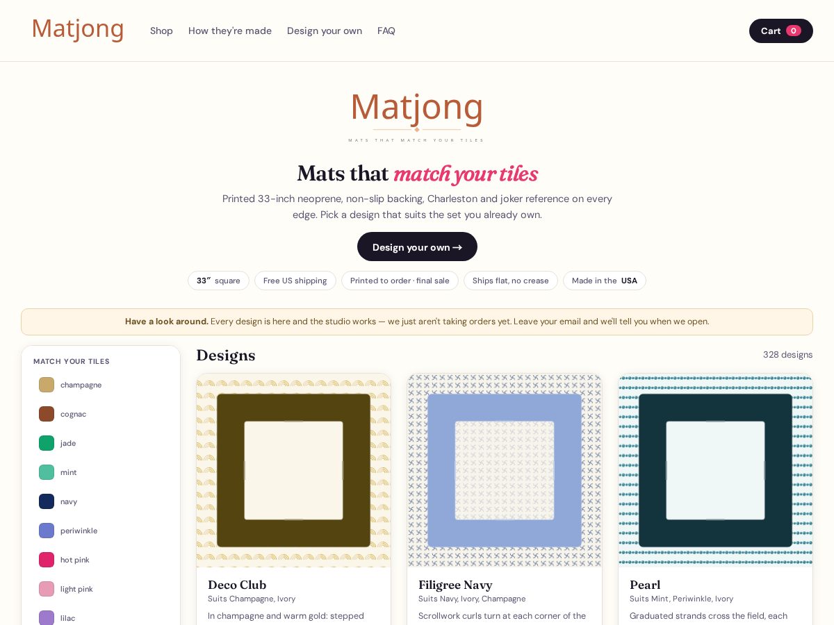 Landing-page snapshot of matjong.com