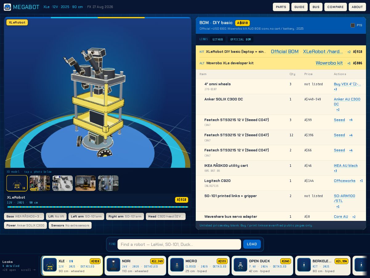 Landing-page snapshot of megabot.tech